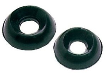 Unterlegscheibe, gewölbt Messing ver. weiß 4 mm